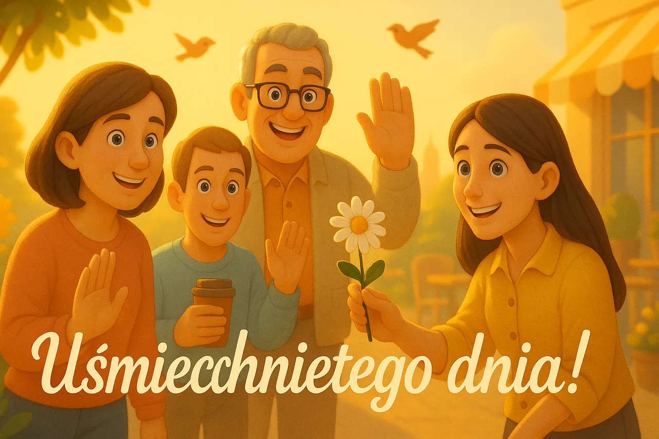 powitanie miłego uśmiech na dzień dobry