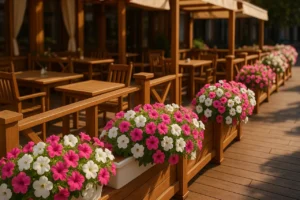 ogródek marzeń - jak skrzynki kwiatowe i ażurowe dekoracje przemieniają przestrzenie gastro